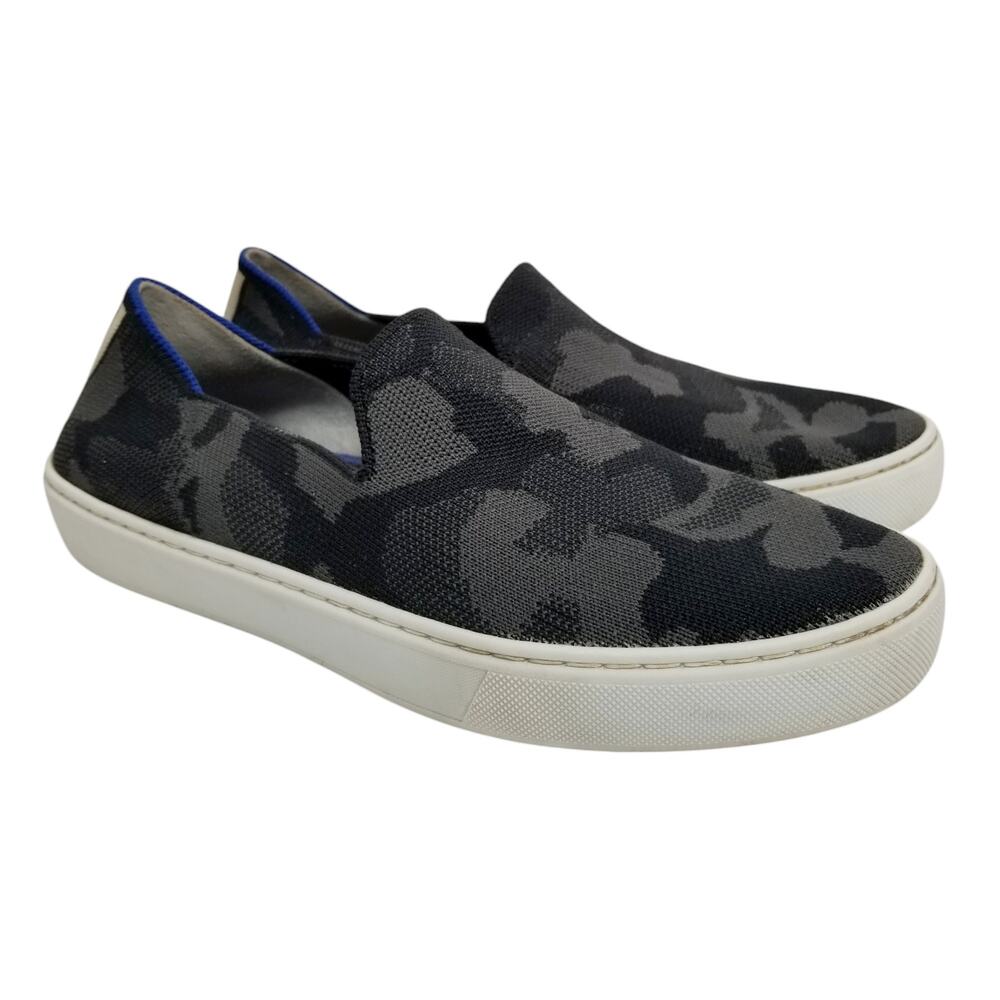 Rothy's Women's Black Gray Blue Camo Sneakers Size 7
